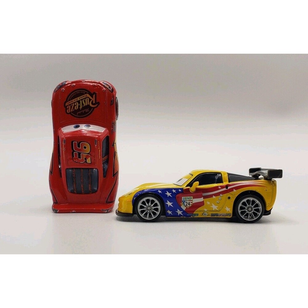 Disney/Matell/Diecast Cars 2 Jeff Gorvette and Rust-eze Bumper Ointment # 95 !!!